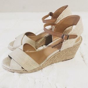 Lucky brand cross front espadrille wedge